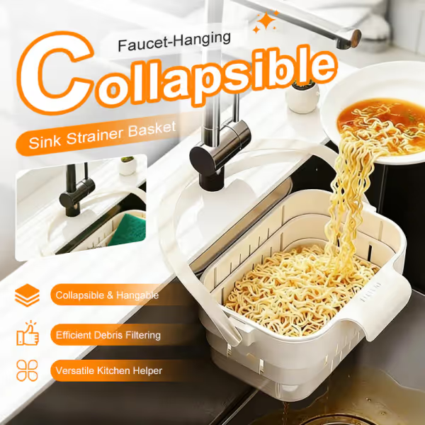 🎁2026 New Arrivals 50% OFF🍅Collapsible Faucet-Hanging Sink Strainer Basket